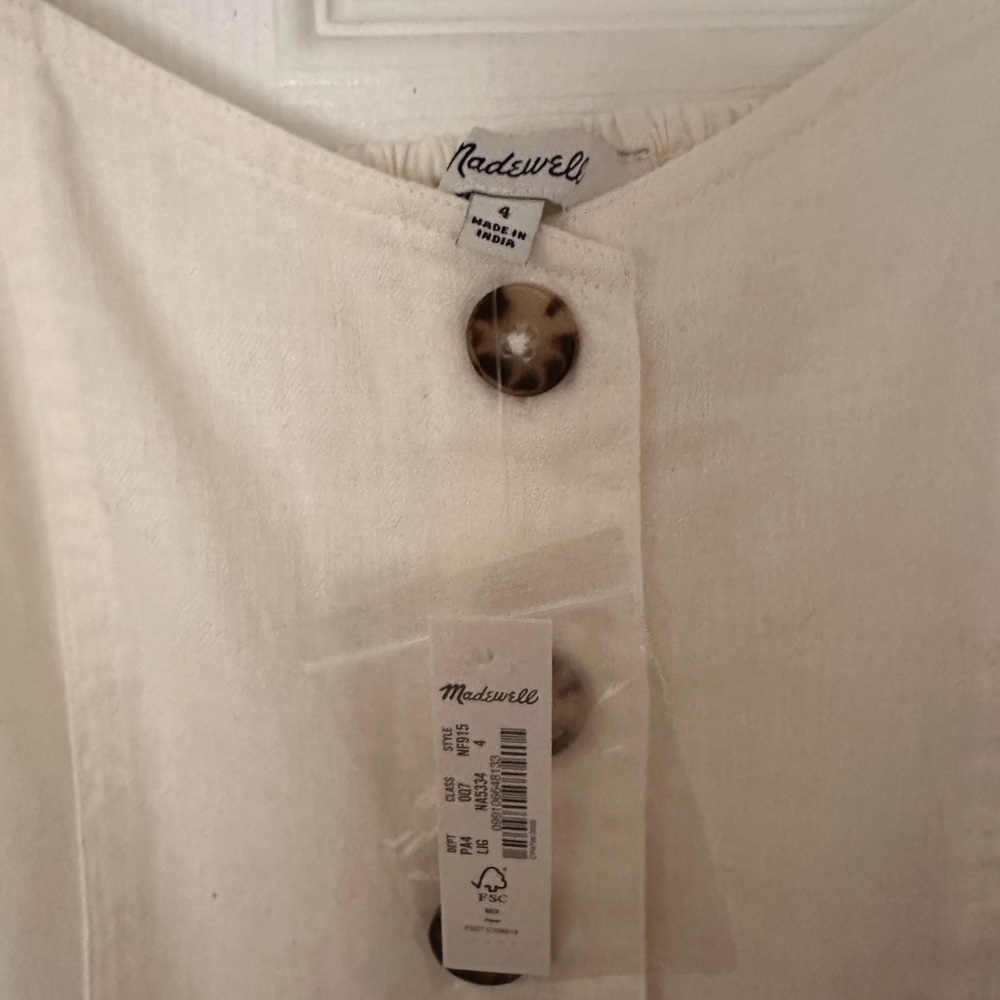 Madewell Cotton/Linen Dress NWT - Picture 4 of 6